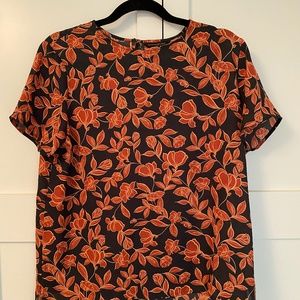 Banana Republic Navy/Rust Blouse Medium